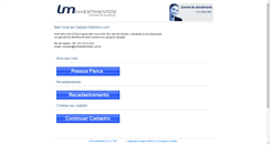 Desktop Screenshot of cadastro.uminvestimentos.com.br